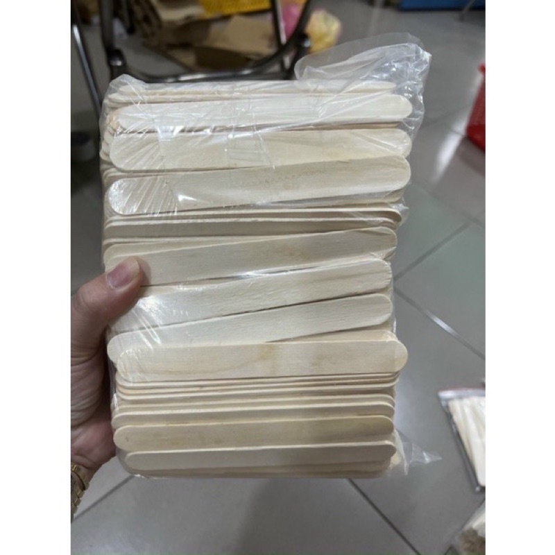 Bịch 25 Que Gỗ Wax Lông Phết Sáp Chuyên Dụng- 18cm