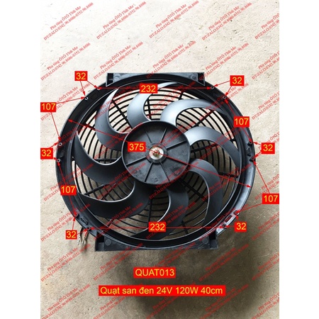 Quạt san đen 24V 120W 40cm