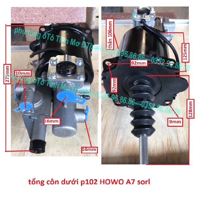 tổng côn dưới F102 HOWO A7(3 lỗ hơi) SORL