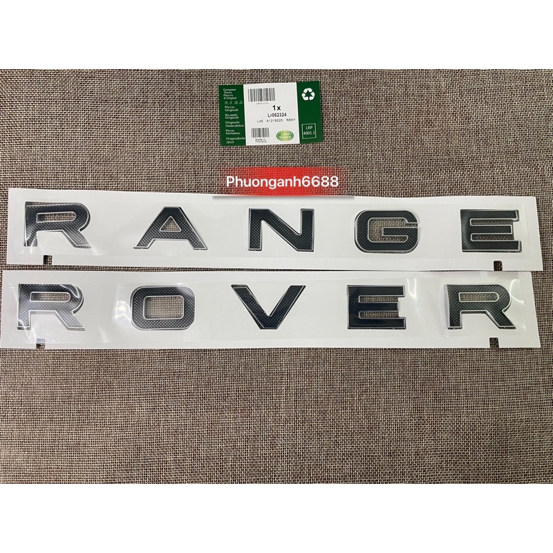 Chữ Range rover , Tem Range rover evoque , Landrover , Logo Range rover