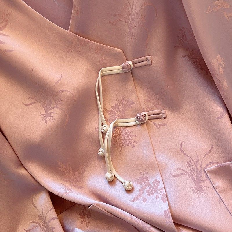 Áo Sơ Mi Cổ Chữ v Cài Nút Phong Cách Trung Hoa Cổ Điển Thời Trang Xuân Thu 2023 Mới 4.11