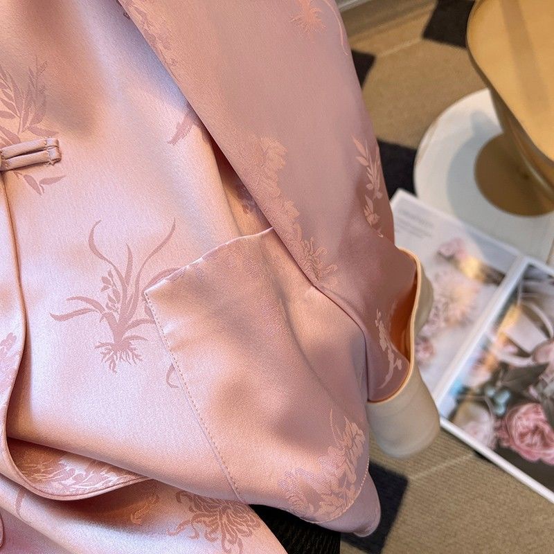 Áo Sơ Mi Cổ Chữ v Cài Nút Phong Cách Trung Hoa Cổ Điển Thời Trang Xuân Thu 2023 Mới 4.11