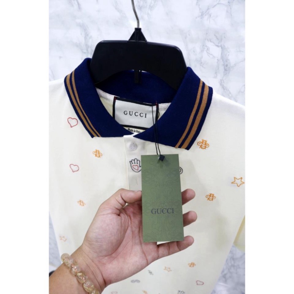 Áo Polo Gicci Bee Logo ,Polo Thêu Con Ong Vải Cotton 100% The.Base