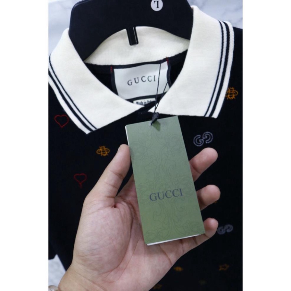 Áo Polo Gicci Bee Logo ,Polo Thêu Con Ong Vải Cotton 100% The.Base