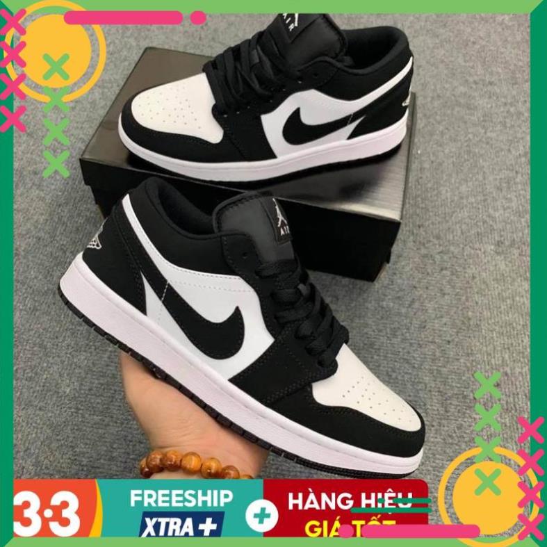 Giày 𝐉𝐨𝐫𝐝𝐚𝐧 1 low Panda màu đen trắng nam nữ, Giày sneaker JD 1 Panda cổ thấp bản đẹp 2021_ M.A.D Shoes