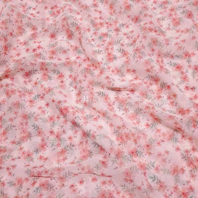 Vải voan chiffon hoa ngọc nữ