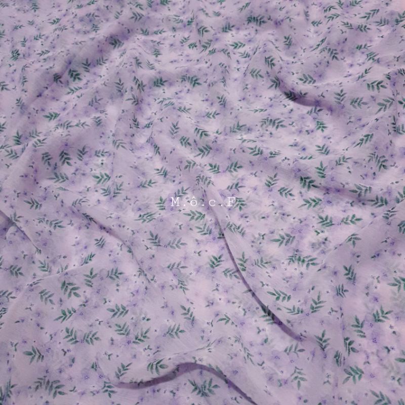 Vải voan chiffon hoa ngọc nữ