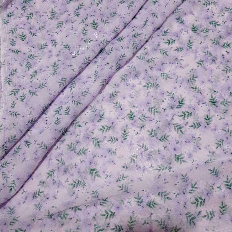 Vải voan chiffon hoa ngọc nữ