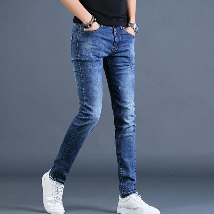 Quần jean nam cào nhẹ co giãn ống ôm hàng công ty cao cấp.