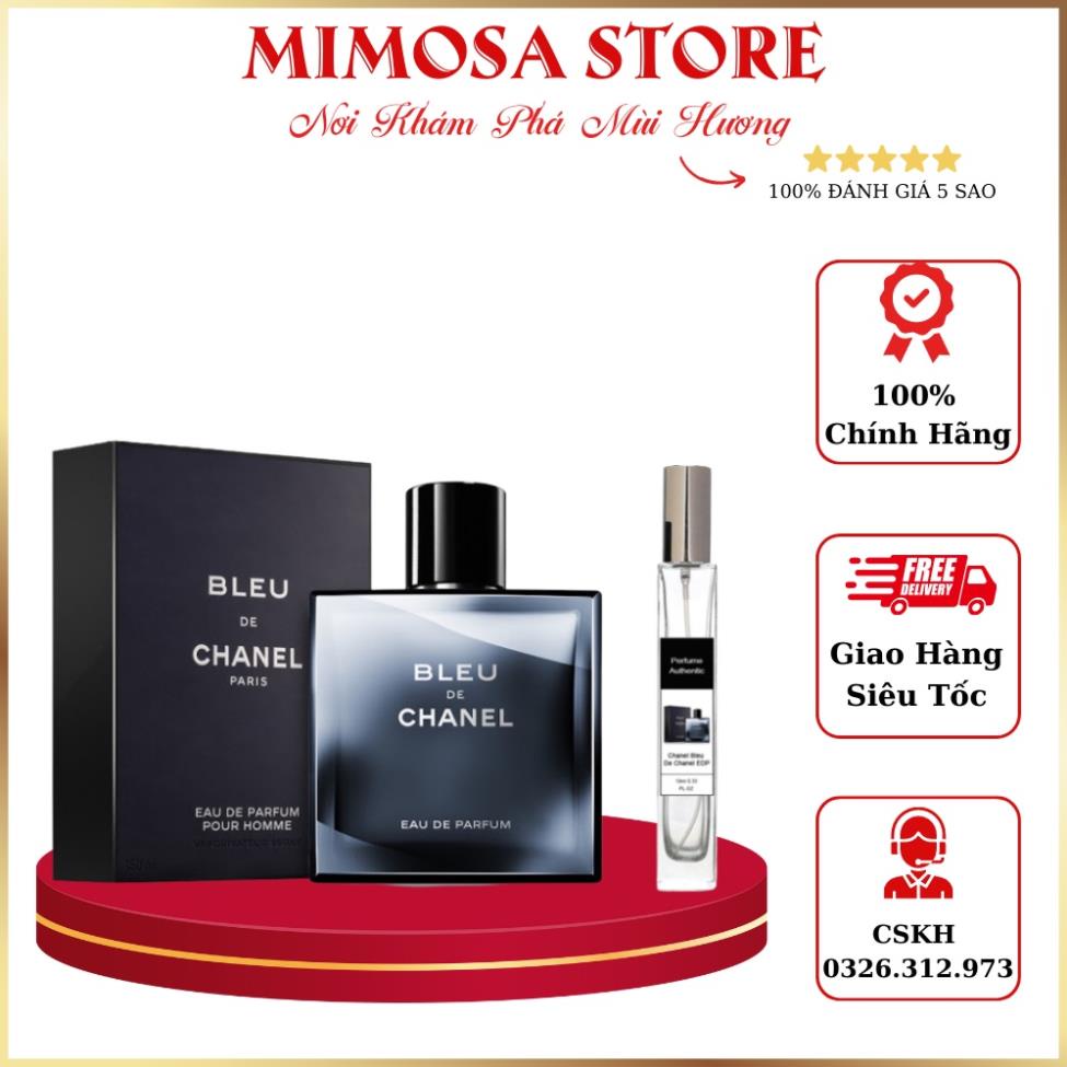 CHÍNH HÃNG, Nước Hoa Bleu De Chanel EDP Lọ Chiết 10ml - Sang Trọng & Lịch Lãm chính hãng