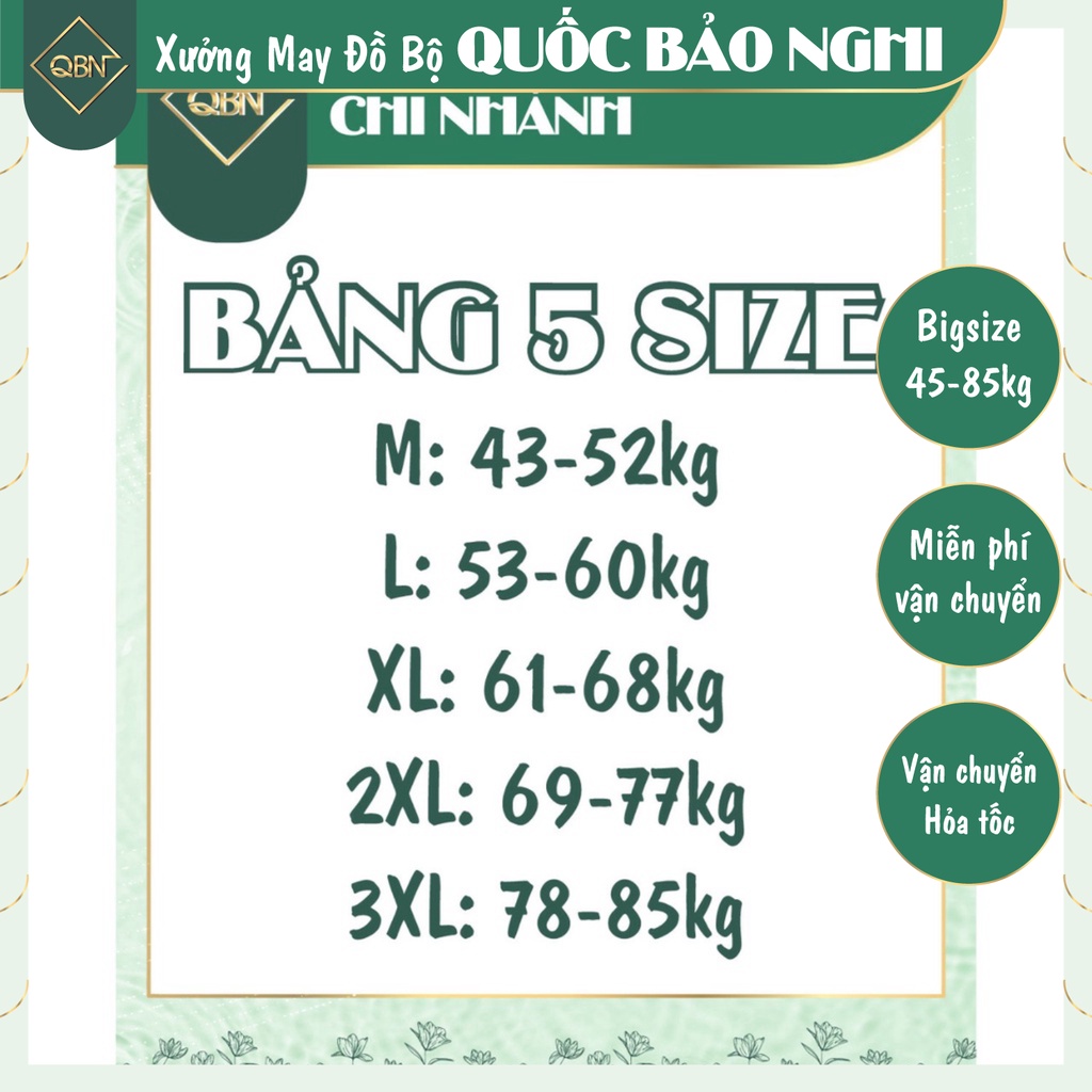 Đồ Bộ Nữ Set Bộ Dài Cotton Áo In Số Bigszie Mặc Nhà