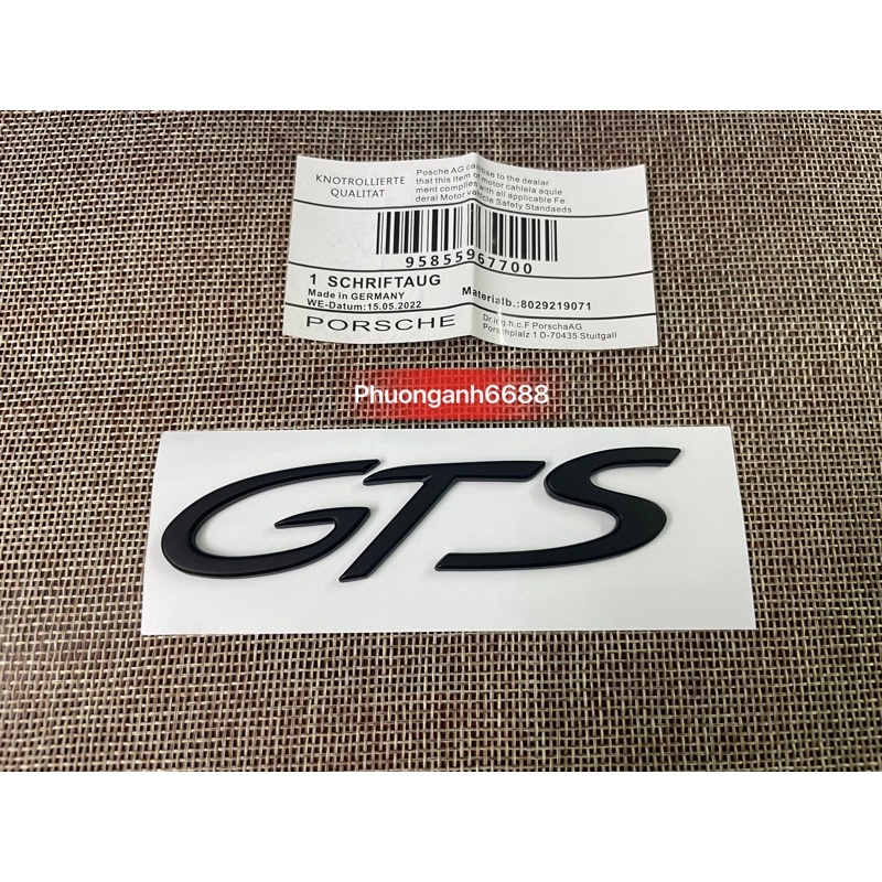 Chữ gts porsche 911 , tem gts , Logo gts 911 porsche
