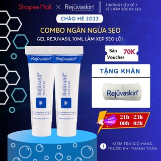Combo 2 thuốc trị sẹo lồi, sẹo thâm, sẹo rỗ, sẹo phì đại dạng Gel Rejuvasil REJUVASKIN 10ml/tuyp