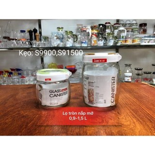 Lọ, Hũ đựng kẹo, hộp đựng gia vị thủy tinh nắp mở LILAC