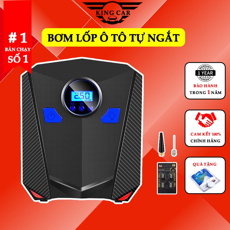 Máy Bơm Lốp Điện Tử Tự Ngắt Aikesi Lực Bơm Rất Mạnh Bảo Bành 12 Tháng 1 Đổi 1