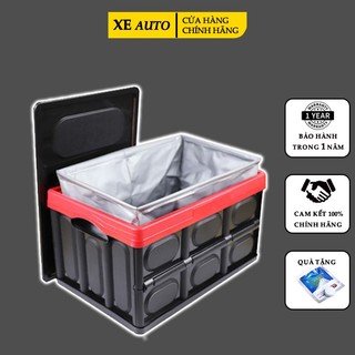 Thùng đựng đồ ô tô xeyeuauto nhựa abs nguyên khối gấp gọn đa năng dung tích 56 lít để cốp sau ô tô