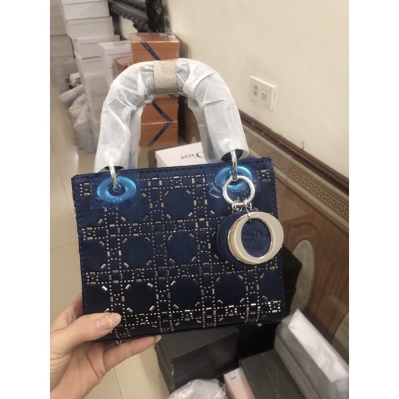 Túi xách tay nữ đi ô đinh đá size 17-20cm siêu đẹp