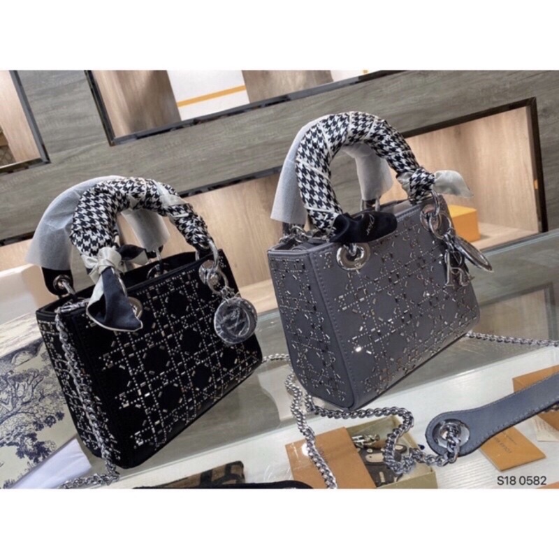 Túi xách tay nữ đi ô đinh đá size 17-20cm siêu đẹp