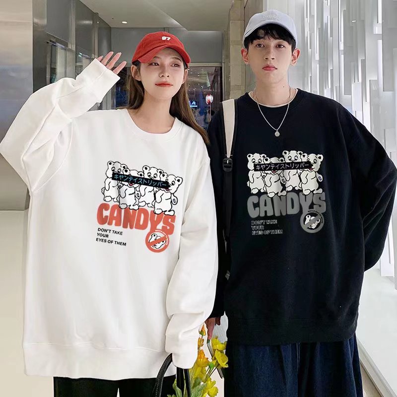 2023Áo Hoodie Đôi Dáng Rộng Mẫu Mới Năm Mới Áo Dày Dặn Lót Nhung Phong Cách Hàn Quốc Mẫu Mỏng Xuân Thu Nam NữinsThủy Tri