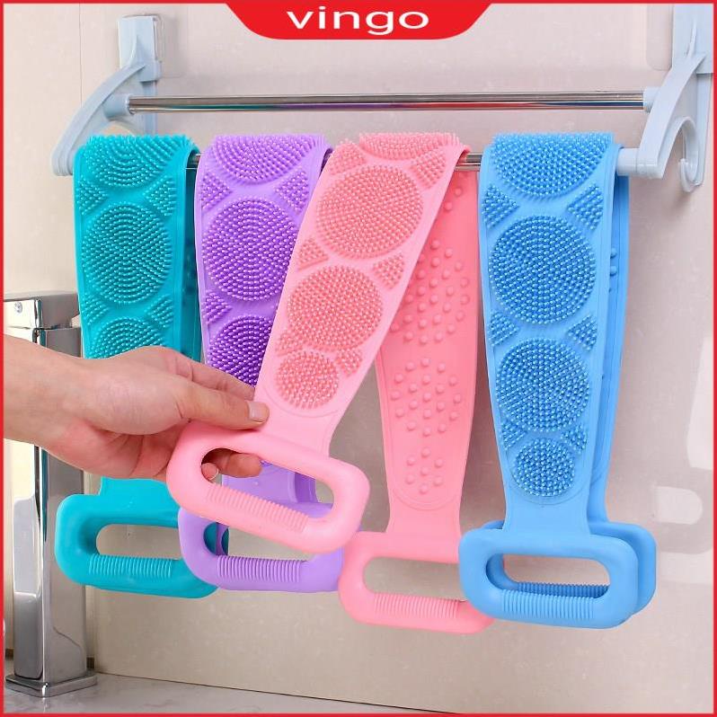 Dây chà lưng Silicon tẩy da chết , dây kỳ lưng Massage cơ thể 2 mặt gai Vingo