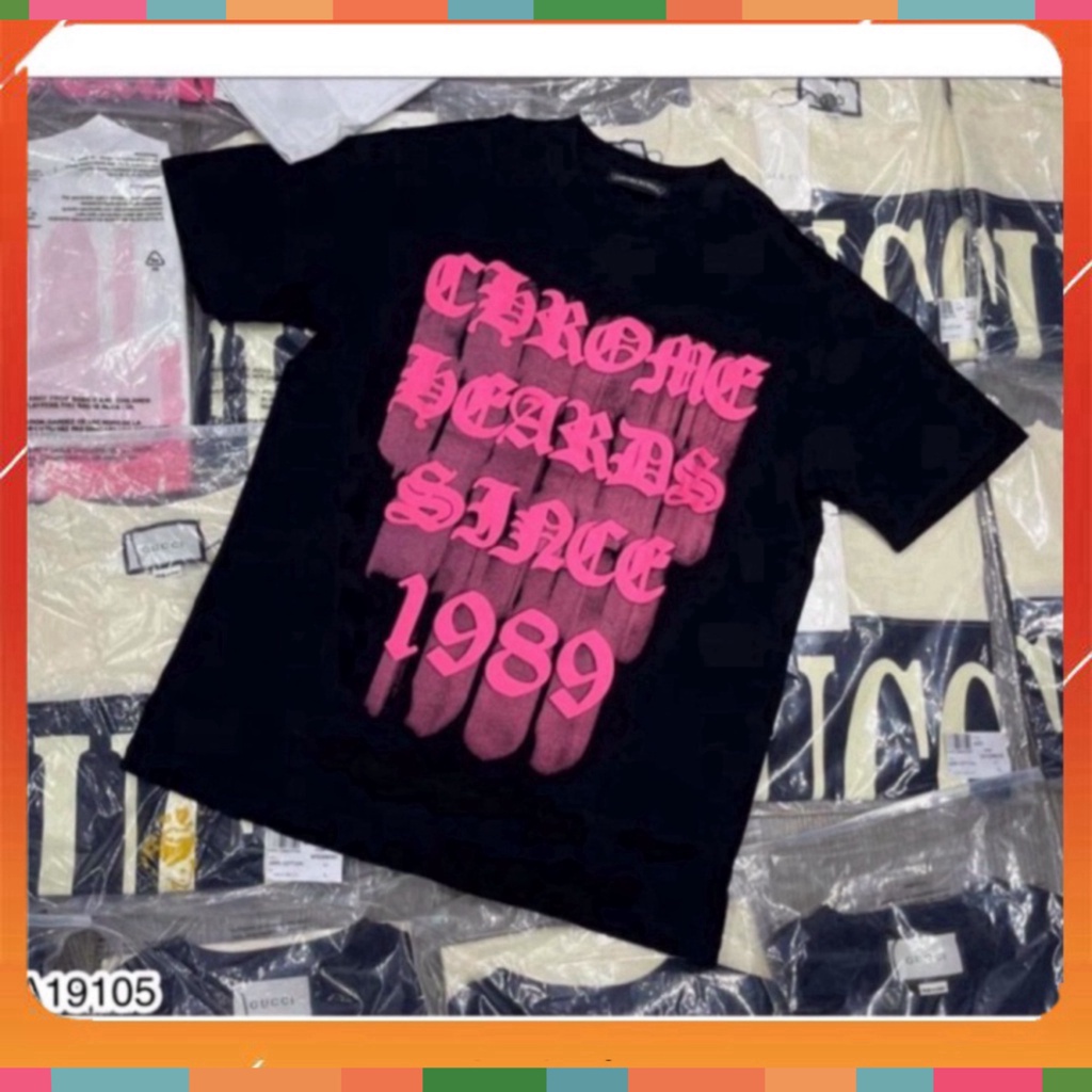 Áo Phông Nam Nữ Premium Cotton in Chữ Chrome Hearts 1989. Ao thun Unisex hotrend 2023. | BigBuy360 - bigbuy360.vn