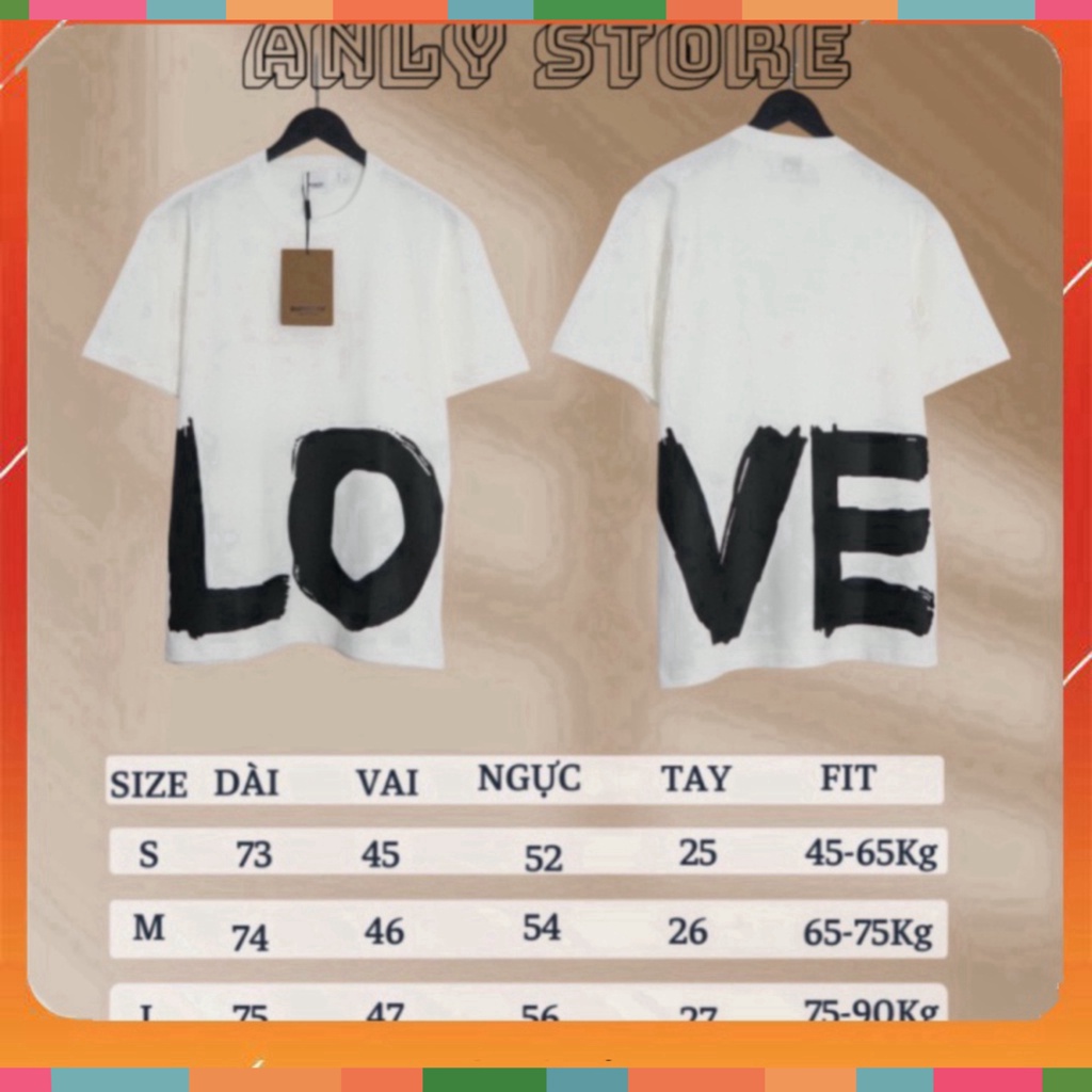 Siêu đẹp Áo Thun Burberry nữ LOVE,Áo Thun Burberry nam LOVE phong cách luxury ,Áo Buberry LOVE vải co | BigBuy360 - bigbuy360.vn