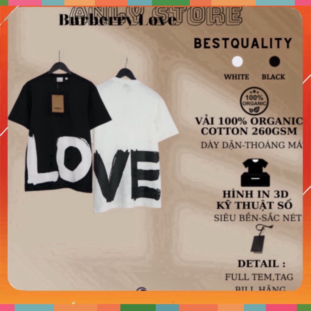 Siêu đẹp Áo Thun Burberry nữ LOVE,Áo Thun Burberry nam LOVE phong cách luxury ,Áo Buberry LOVE vải co | BigBuy360 - bigbuy360.vn
