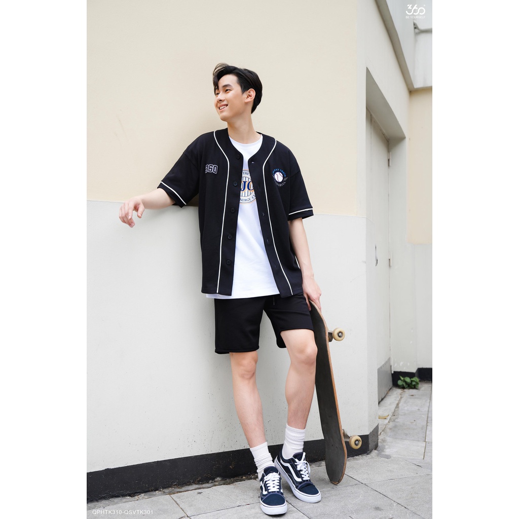 Áo thun nam bóng chày thương hiệu 660 Boutique jersey hình thêu dày dặn form oversize áo sơ mi unisex - SHNOL427