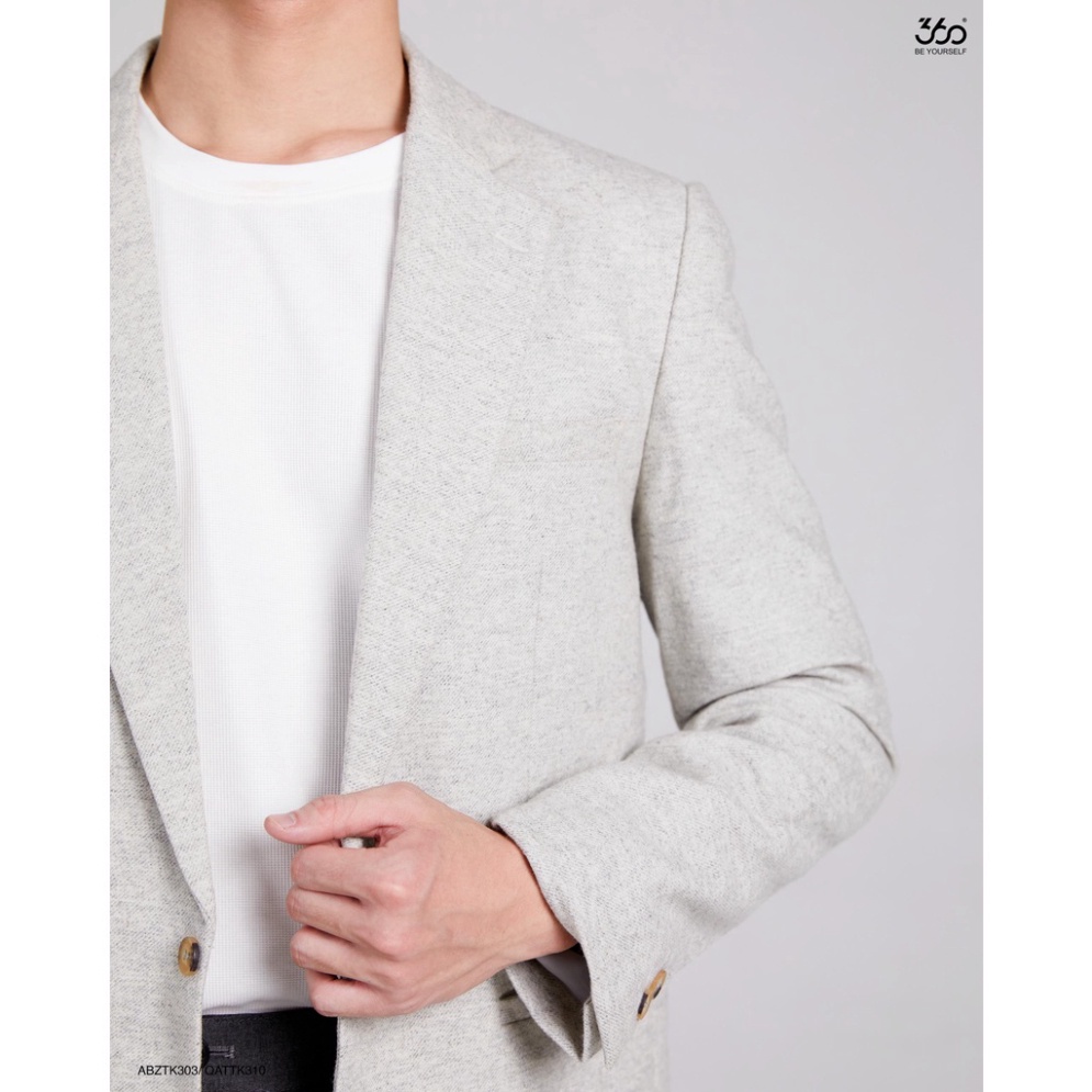 Áo khoác blazer nam trẻ trung lịch lãm thương hiệu 360 Boutique chất dạ cao cấp - ABZTK303