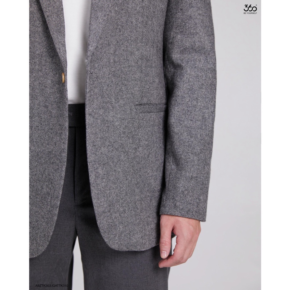Áo khoác blazer nam trẻ trung lịch lãm thương hiệu 360 Boutique chất dạ cao cấp - ABZTK303