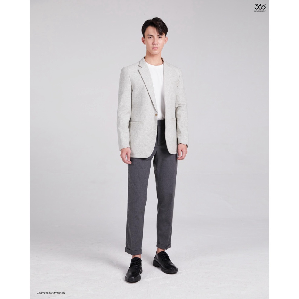 Áo khoác blazer nam trẻ trung lịch lãm thương hiệu 360 Boutique chất dạ cao cấp - ABZTK303