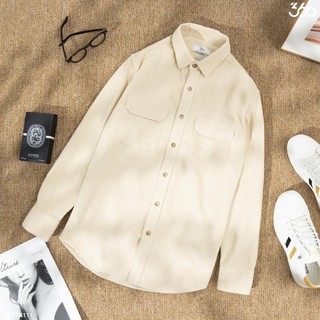 Áo Sơ Mi Nam Tay Dài Chất Nhung 660 Boutique Áo Sơ Mi Nam Cổ Bẻ, Có Túi Ngực - Stdtk111