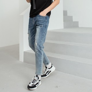 Quần Jean Nam 660 Boutique Quần Bò Rách Dáng Dài - Qjdtk014