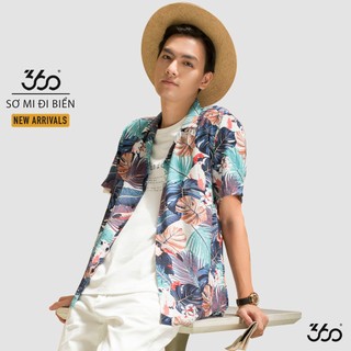 Áo Sơ Mi Nam Đi Biển 660 Boutique Họa Tiết Lá - Smntk014