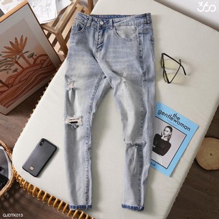 Quần Jean Nam 660 Boutique Quần Bò Rách Dáng Dài - Qjdtk013