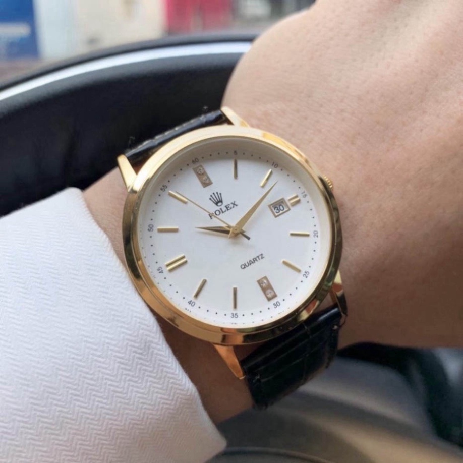 Đồng Hồ Nam Nữ Rolex Dây Da Chống Xước, Chống Nước vô cùng đẹp đẽ sang trọng cho các cặp tình nhân dongho