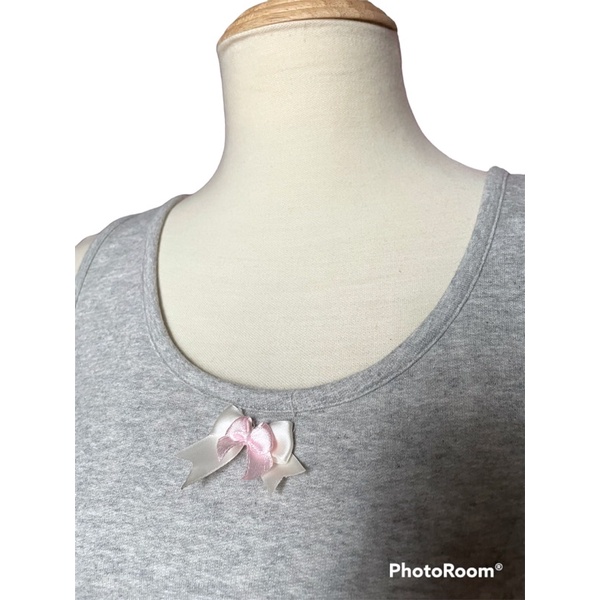 Đầm balletcore xám phối nơ