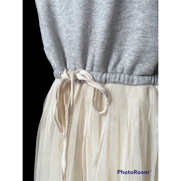 Đầm balletcore xám phối nơ