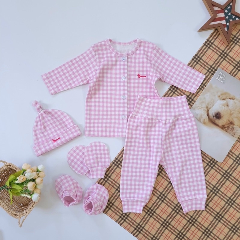 Combo sơ sinh Bunny Cotton xuất dư 😍