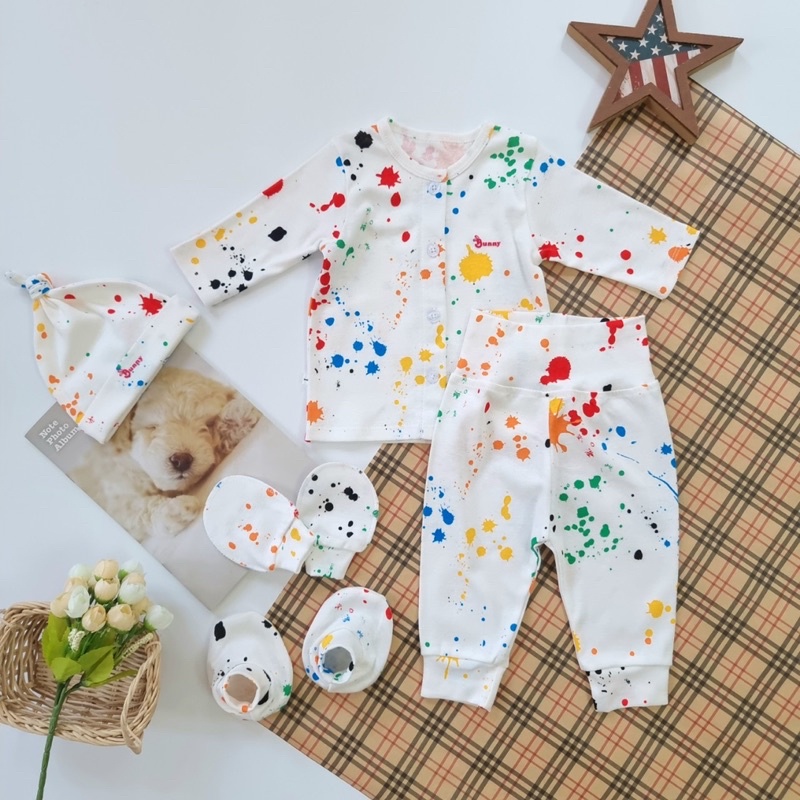 Combo sơ sinh Bunny Cotton xuất dư 😍