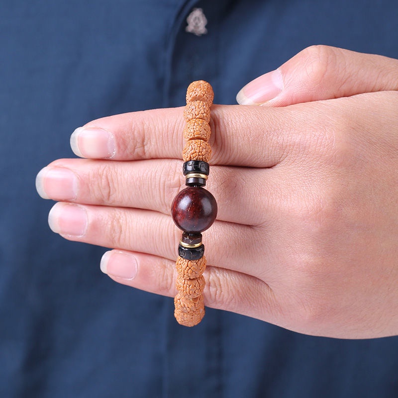 Vòng Tay Chuỗi Hạt Bồ Đề 5.25 Năm Cánh Phong Cách Phật Giáo Wenwan 5.25 Cho Nam Và Nữ