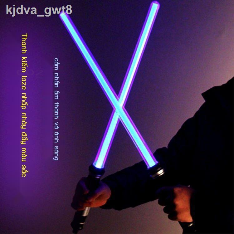 ☒kjdva_gwt8Set 2 Thanh Kiếm Ánh Sáng Lấp Lánh 1 Cái "Star Wars” Đồ Chơi Hóa Trang Saber Dành Cho Trẻ Em Làm Quà