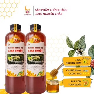 Mật ong hoa cà phê - mật ong nguyên chất - chai mật ong 100ml / 500ml / 1 lít mật ong a ma thuột a ma thuột