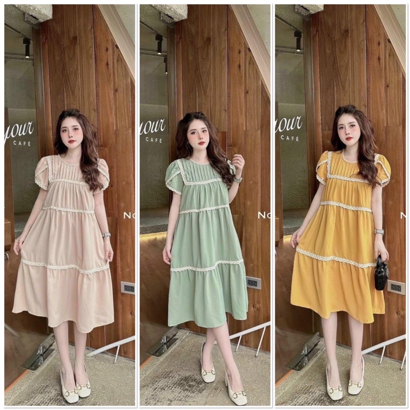 Váy bầu đầm suông thiết kế RẺ ĐẸP chất ĐŨI CHUN mềm mại thoáng mát mặc đi làm đi chơi đi dạo thoải mái V156