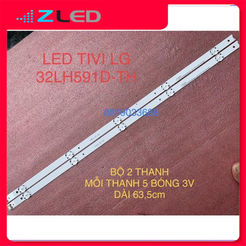 THANH LED TIVI LG 32LH591D 32LJ571D 32''V16.5 ART3 2718 REV0.11 V16.5 32 DH MỚI 100%, BỘ 2 THANH, MỖI THANH 5 BÓNG 3V