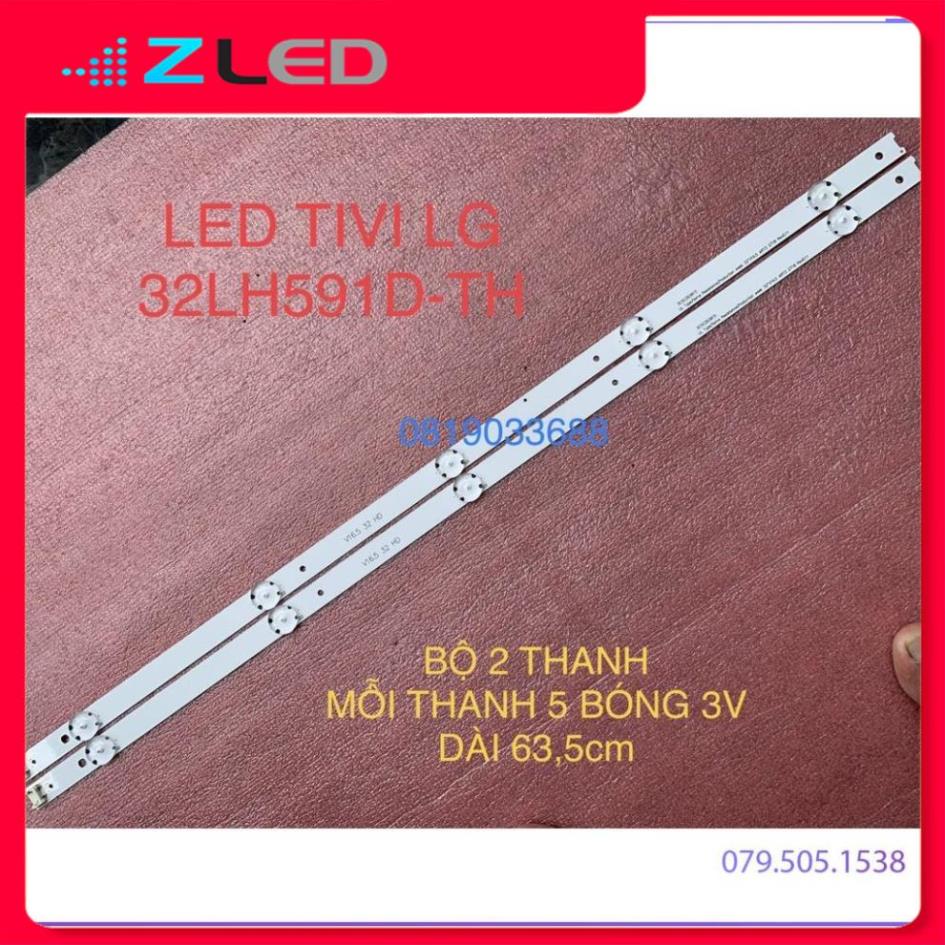 THANH LED TIVI LG 32LH591D 32LJ571D 32''V16.5 ART3 2718 REV0.11 V16.5 32 DH MỚI 100%, BỘ 2 THANH, MỖI THANH 5 BÓNG 3V