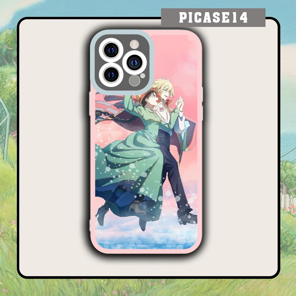 Ốp iphone cạnh vuông 4Tcase Lâu đài di động của Howl 6/6s/7/7plus/8/8plus/x/xr/xs/11/12/13/pro/plus/promax/14prm
