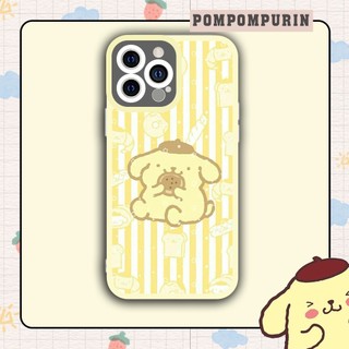 Ốp iphone cạnh vuông 4Tcase pompompurin 6/6s/7/7plus/8/8plus/x/xr/xs/11/12/13/pro/plus/promax/14prm