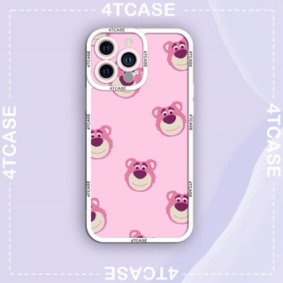 Ốp iphone cạnh vuông in GẤU HỒNG cute 6/6splus/7/7plus/8/8plus/x/xr/xs/11/12/pro/max/plus/promax