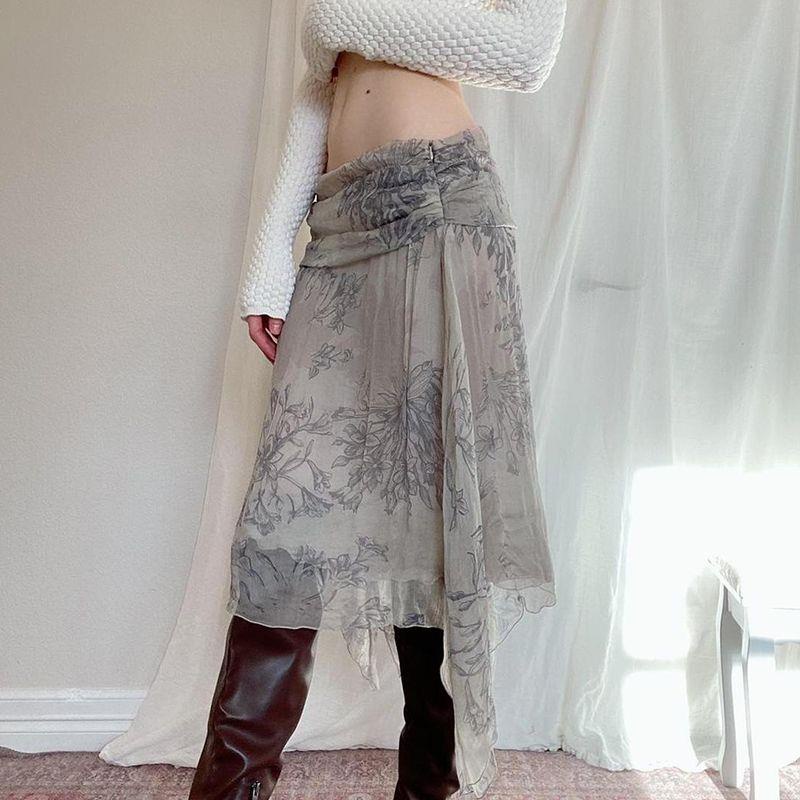 Chân Váy Chữ a In Họa Tiết Phong Cách Cổ Điển Thanh Lịch Dành Cho Nữ